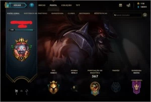 Lol, lvl 122, 71 skins(63k rp), 18k azul, 10k laranja, 6 gem - League of Legends