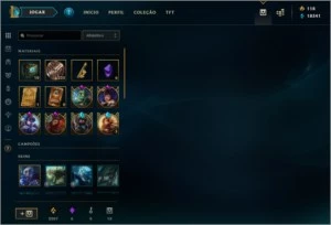 Lol, lvl 122, 71 skins(63k rp), 18k azul, 10k laranja, 6 gem - League of Legends