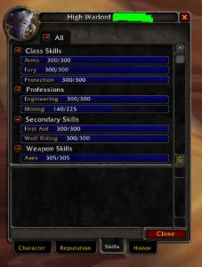 WoW Classic Warrior Orc Rank 14 Server Nightslayer - Blizzard