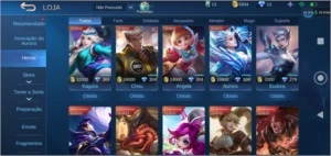 Conta mítico   49 heróis 56 skin.. - Mobile Legends