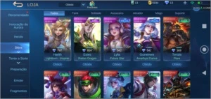 Conta mítico   49 heróis 56 skin.. - Mobile Legends