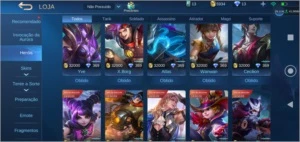 Conta mítico   49 heróis 56 skin.. - Mobile Legends