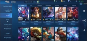 Conta mítico   49 heróis 56 skin.. - Mobile Legends