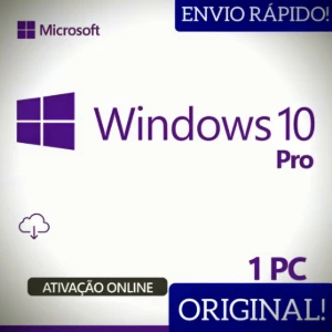 Windows 10 pro 32 / 64 bits vitalício