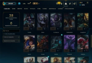 Esmeralda 4 com 45 Champs e 6 Skins - League of Legends LOL