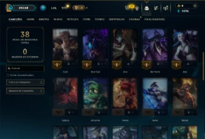 Esmeralda 4 com 45 Champs e 6 Skins - League of Legends LOL