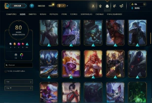 Bronze 2 com 140 Champs e 80 Skins ( MID / JG / TOP ) - League of Legends LOL