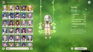 Genshin Impact - Ar50 , 5 Personagens T5 E 4 Armas T5