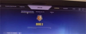 Conta valorant elo Ouro 3