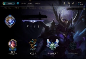 Conta no lol de  2013/ diamante 5/ 83 skin - League of Legends