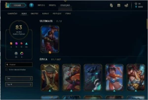 Conta no lol de  2013/ diamante 5/ 83 skin - League of Legends
