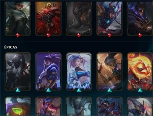 Conta de League of Legends Platina 3 com muitas skins LOL