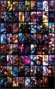 Borda de  Diamante Todos campeões 71 Skins (Annie hextech) - League of Legends LOL