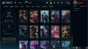 Conta platina 2 60% win rate - League of Legends LOL