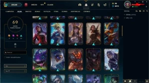 Conta platina 2 60% win rate - League of Legends LOL