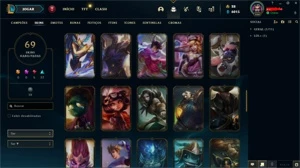 Conta platina 2 60% win rate - League of Legends LOL