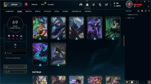 Conta platina 2 60% win rate - League of Legends LOL