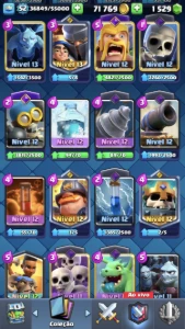 12k troféus, torre 14 com 15 evos - Clash Royale