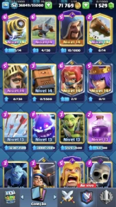 12k troféus, torre 14 com 15 evos - Clash Royale