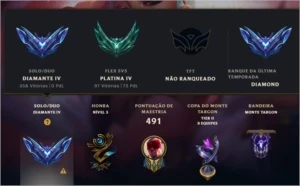 Conta de lol diamante 4 e valorant platina com skins - League of Legends