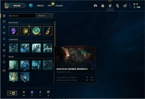 Conta prata 2 com 28 Champs e 7 Skins + 10 Espolios - League of Legends LOL