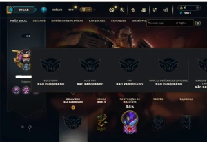 Unranked com TODOS os champs e 94 Skins + 8 Vitoriosas - League of Legends LOL