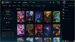 Conta LOL 232 Skins Completa - League of Legends
