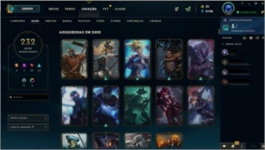 Conta LOL 232 Skins Completa - League of Legends