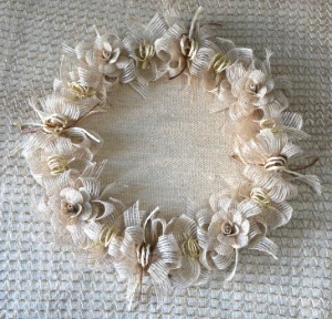Base de Arranjo com flores de juta