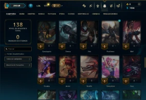 Esmeralda 2 com 85 Champs e 7 Skins - League of Legends LOL