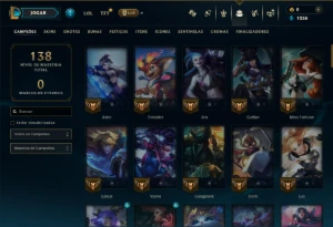 Esmeralda 2 com 85 Champs e 7 Skins - League of Legends LOL