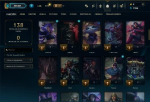 Esmeralda 2 com 85 Champs e 7 Skins - League of Legends LOL