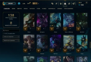 Esmeralda 2 com 85 Champs e 7 Skins - League of Legends LOL