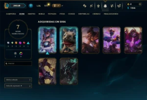 Esmeralda 2 com 85 Champs e 7 Skins - League of Legends LOL