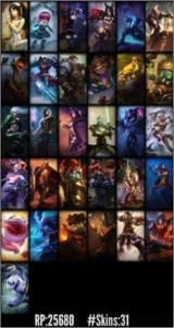 Conta de League of Legends / Prata4 / 31 skins! LOL