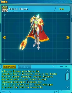 Red Card Medieval Dukemon no DRO (Digimon RPG Online) - Digimon Masters Online DMO