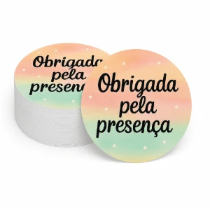 Tags Personalizadas de Papel com Furo 4 x 4 cm - Artesanato e Personalizados