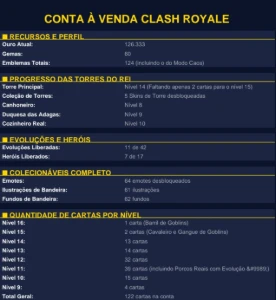 Conta Clash Royale Arena 27 | Logbait