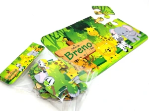 Quebra-cabeça Safari 19 x 13 cm - Artesanato e Personalizados