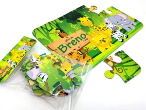 Quebra-cabeça Safari 19 x 13 cm - Artesanato e Personalizados