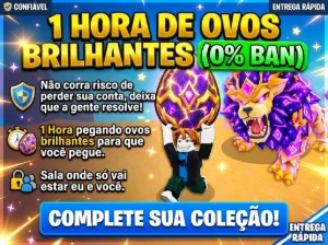 1 hora de OVOS BRILHANTES em roube um ovo (ROBLOX)