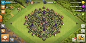 VILA CV9 FULL, 2100 GEMAS, 5 CONSTRUTORES - Clash of Clans