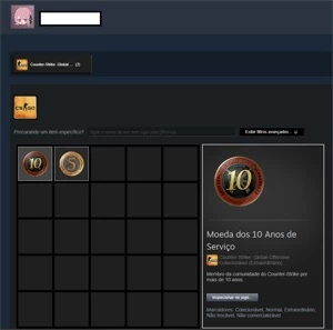 STEAM OLD 18 ANOS, MEDALHA DE 10 E 5 ANOS, 25 JOGOS - Counter Strike CS