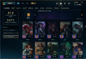 Bronze 4 com TODOS os champs e 578 Skins +12 Prestigios - League of Legends LOL