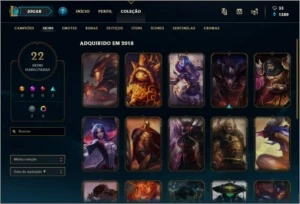 Conta League of Legenda Platina IV - 53 campeões / 22 skins - League of Legends LOL