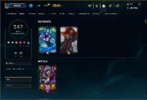 Esmeralda 1 com TODOS os champs e 247 Skins ( JG / ADC ) - League of Legends LOL