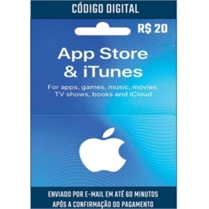 CARTÃO APPLE STORE ITUNES GIFT CARD R$20 REAIS - iTunes Gift Cards
