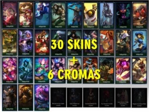 CONTA PRATA 2 Com 98 Campeões + 30 Skins + 6 Cromas - League of Legends LOL