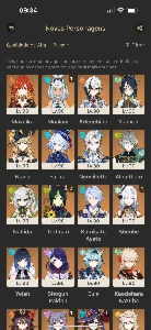 Conta Rank 60, Mualani C1, Varesa C1, Shehen C1, Mavuika E V - Genshin Impact