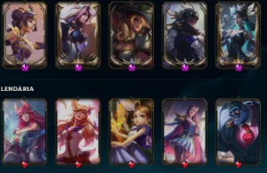 CONTA com 199 skins (quase todas da katarina) 24kEA - League of Legends LOL